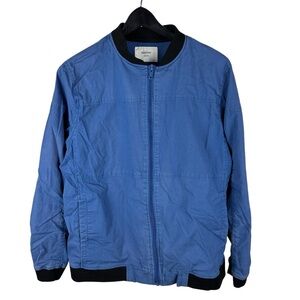 Mens Y2K Passport Blue Full Zip Lightweight Jacket Size M